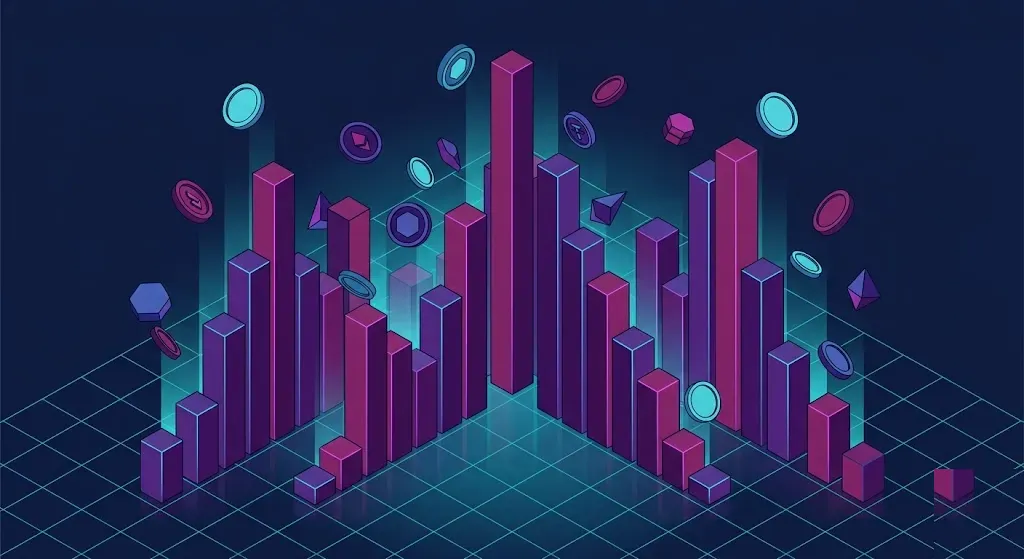ERC20 volatile transfer fees — chaotic bar chart