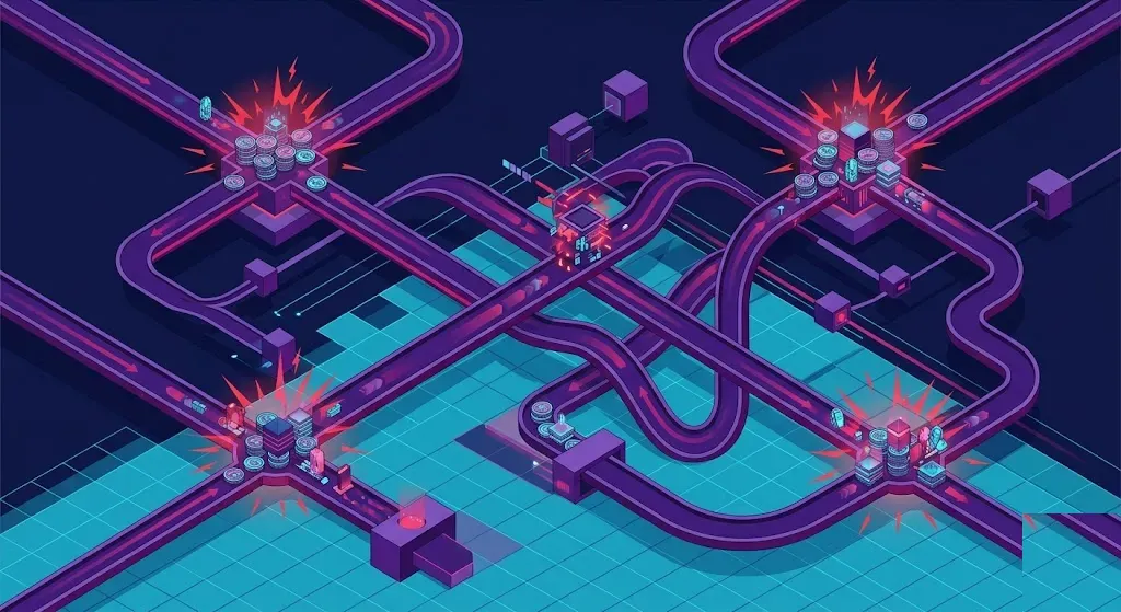Ethereum network congestion — tangled paths