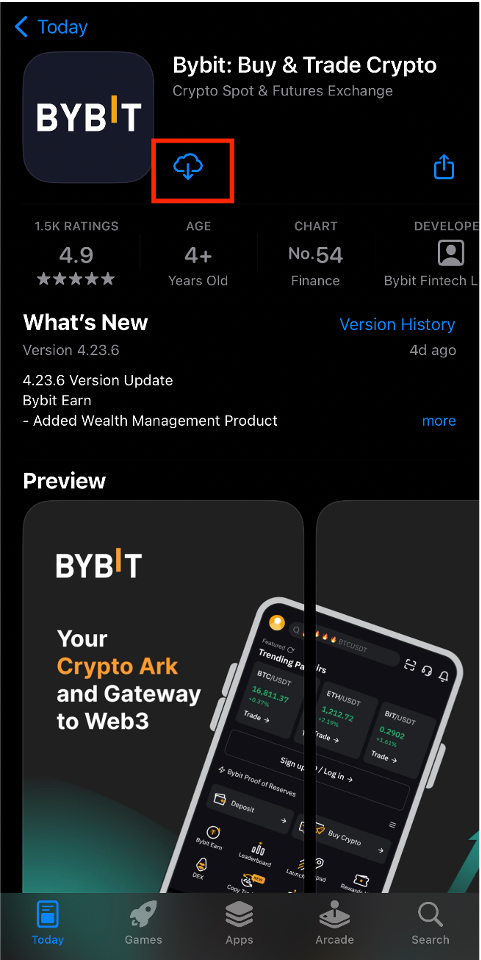 Bybit註冊流程圖 步驟4：下載 Bybit App