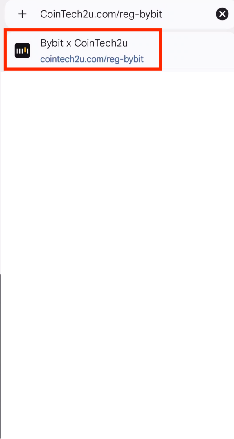 Bybit註冊流程圖 步驟1：訪問 Bybit 註冊頁面